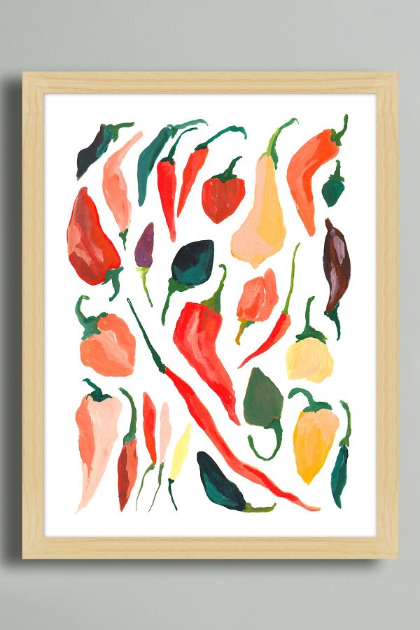 Slide View: 1: Hot Peppers by Margaret Jeane Wall Art