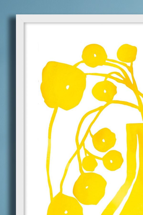 Slide View: 2: Yellow Vase Light by Kate Roebuck Wall Art