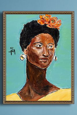 Portrait with Orange Flowers by Sarah Myers Wall Art