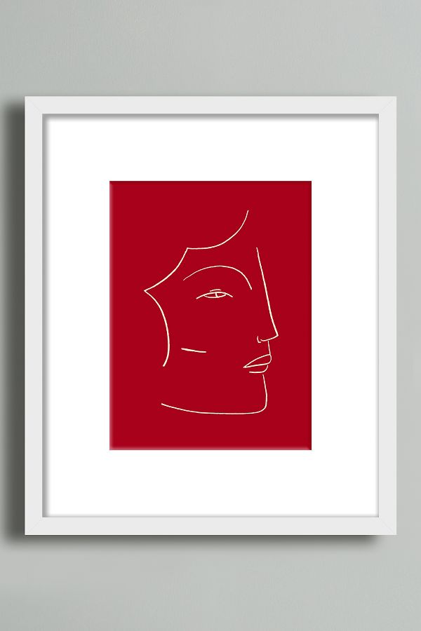 Slide View: 1: Red Moon Face by Nadiuska and Priscila Furtado Uinverso Wall Art