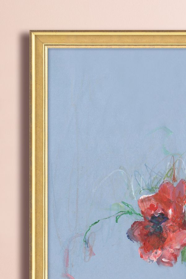 Vista diapositiva: 2: Bouquet rosso su grigio di Sonal Nathwani Framed Wall Art