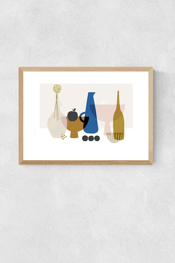 Slide View: 2: Francesca Iannaccone Still Life With Black Apple Wall Art Print