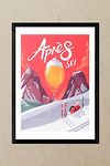 Thumbnail View 1: East End Prints Après Ski Black Framed Wall Art Print