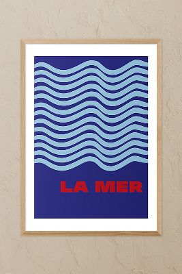 East End Prints La Mer Oak Framed Wall Art Print