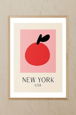 East End Prints New York Oak Framed Wall Art Print