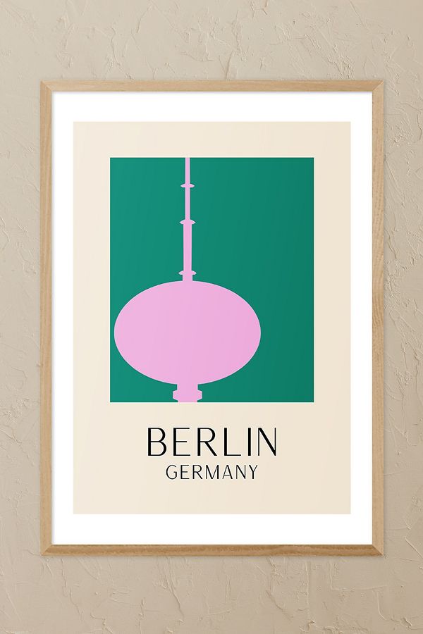 Slide View: 1: East End Prints Berlin Oak Framed Wall Art Print