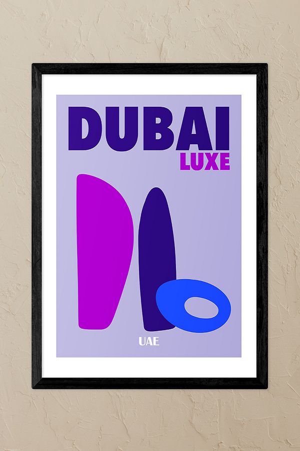 Slide View: 1: East End Prints Dubai Luxe UAE Black Framed Wall Art Print