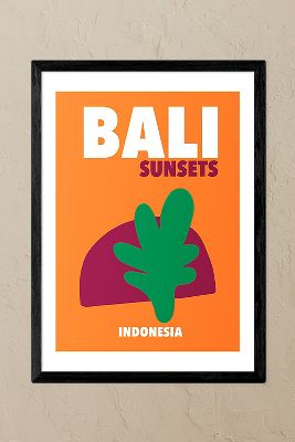 East End Prints Bali Sunsets Indonesia Black Framed Art Print