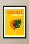 Thumbnail View 1: East End Prints Marbella Golden Coast Spain Black Framed Art Print