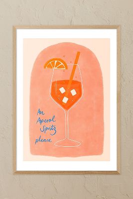 East End Prints Aperol Oak Framed Wall Art Print