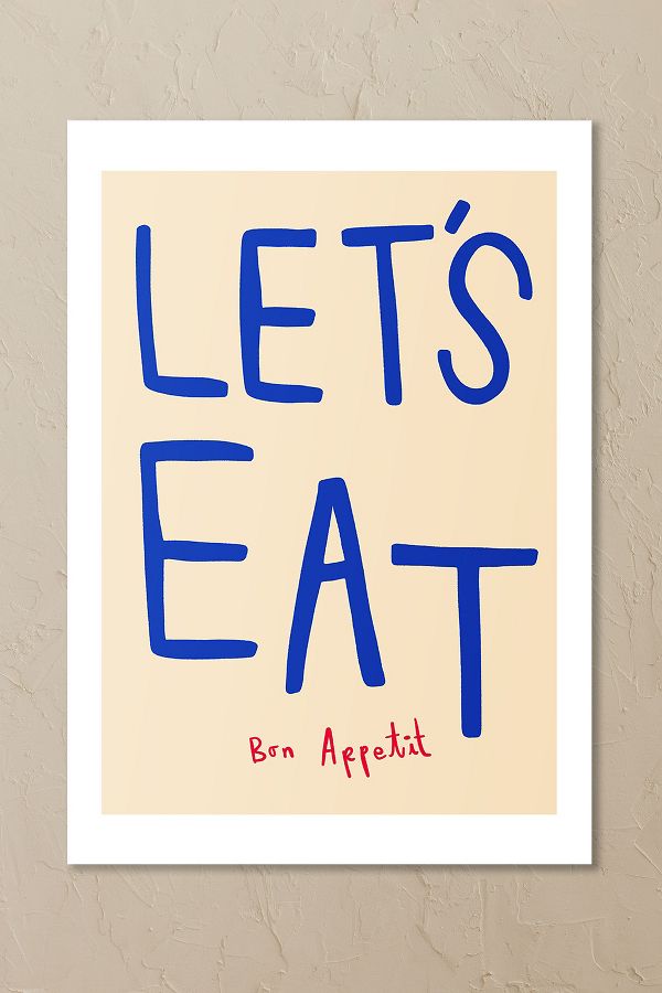 Slide View: 2: East End Prints Let's Eat Wall Art Print