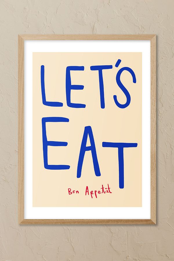 Slide View: 1: East End Prints Let's Eat Wall Art Print