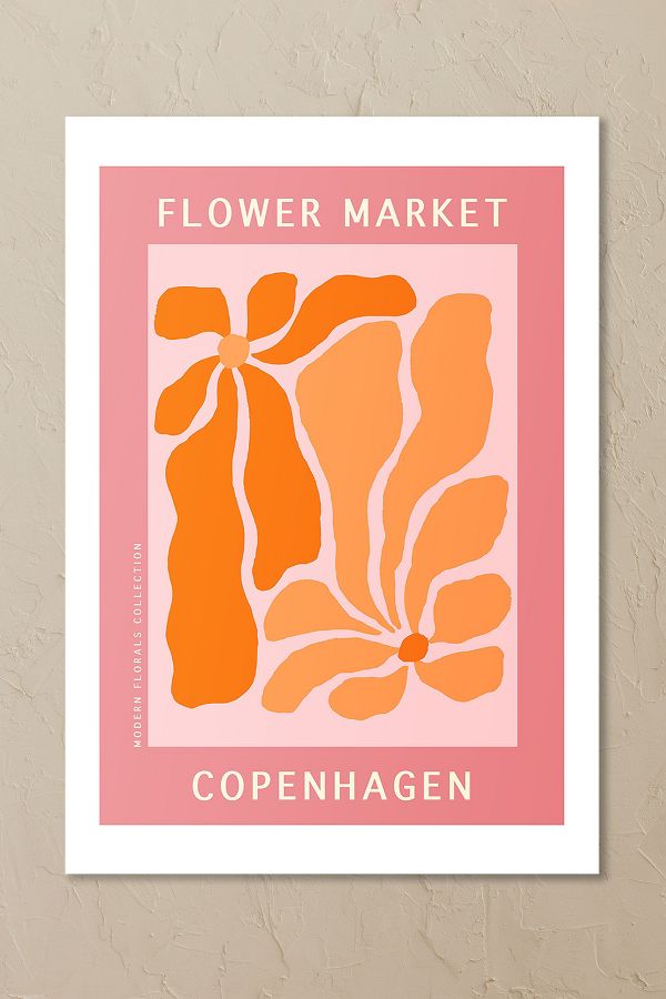 Slide View: 2: East End Prints Copenhagen Flower Market Wall Art Print