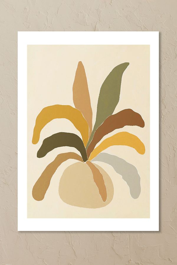 Slide View: 2: East End Prints Pastel Plant Wall Art Print