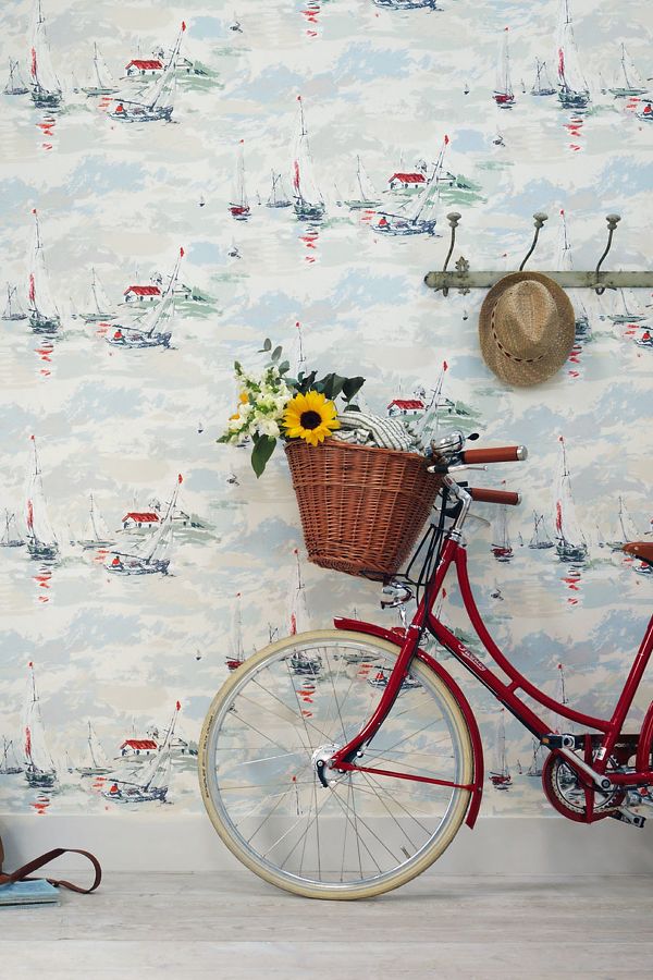 Slide View: 2: Sanderson Sail Away Wallpaper