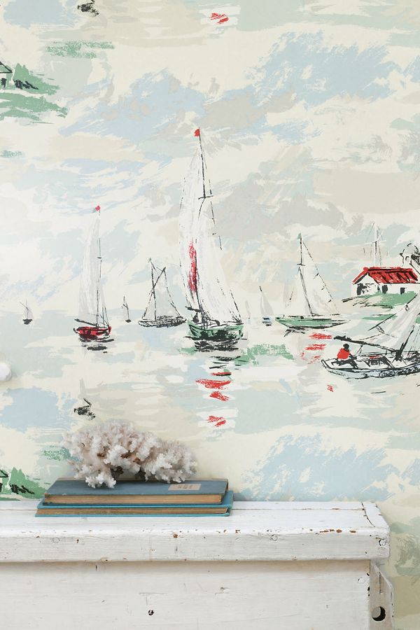 Slide View: 3: Sanderson Sail Away Wallpaper