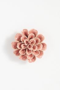 Slide View: 2: Pink Ceramic Wall Flower