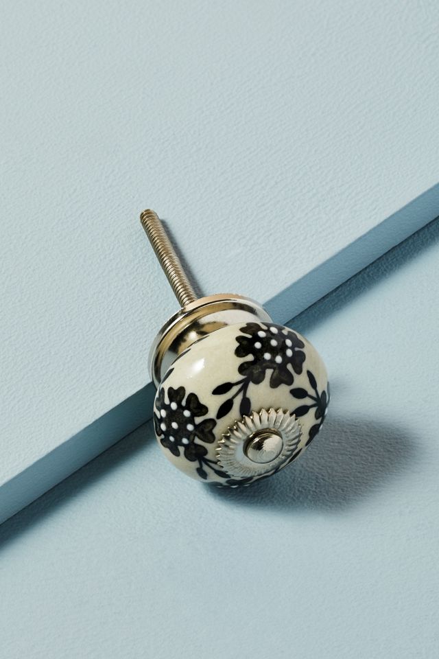 Floral Ceramic Knob Anthropologie UK