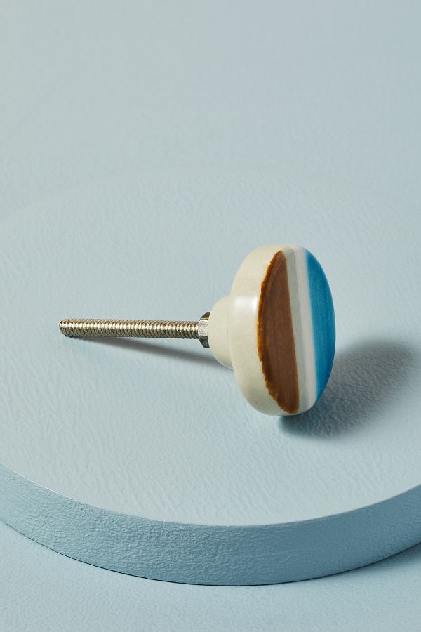 Slide View: 1: Striped Ceramic Knob