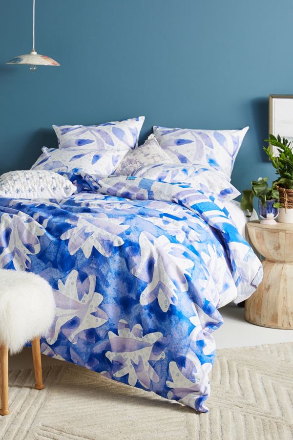 Painted Indigo Duvet Cover Anthropologie