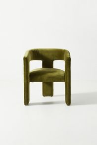 Slide View: 3: Effie Velvet Tripod Dining Chair