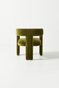 Slide View: 6: Effie Velvet Tripod Dining Chair