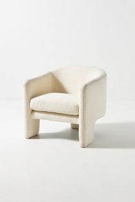 Slide View: 3: Effie Boucle Tripod Occasional Accent Chair