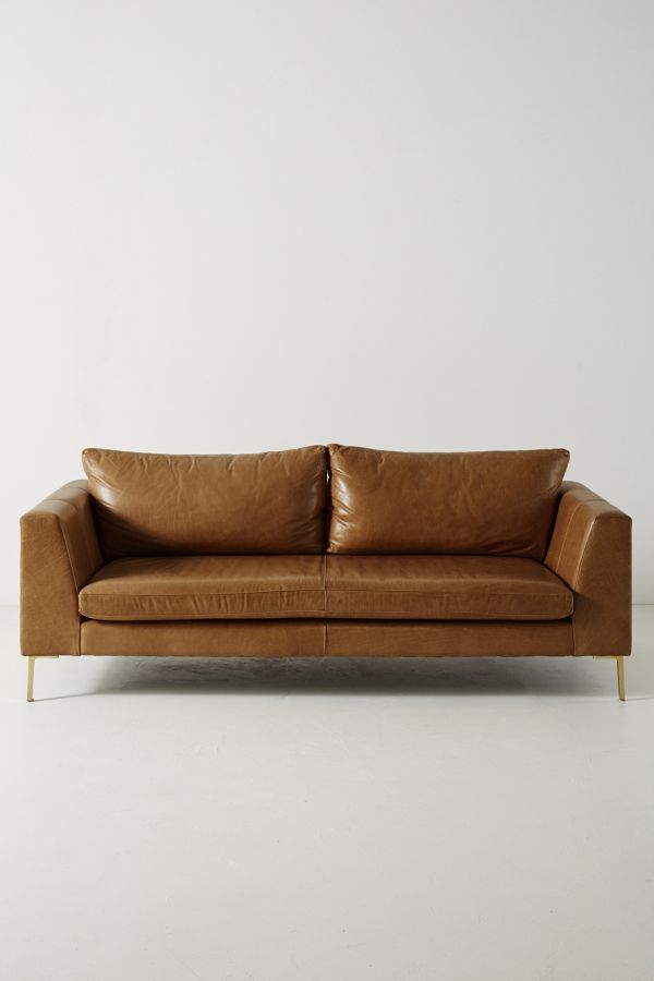 Edlyn Leather Sofa Anthropologie Uk