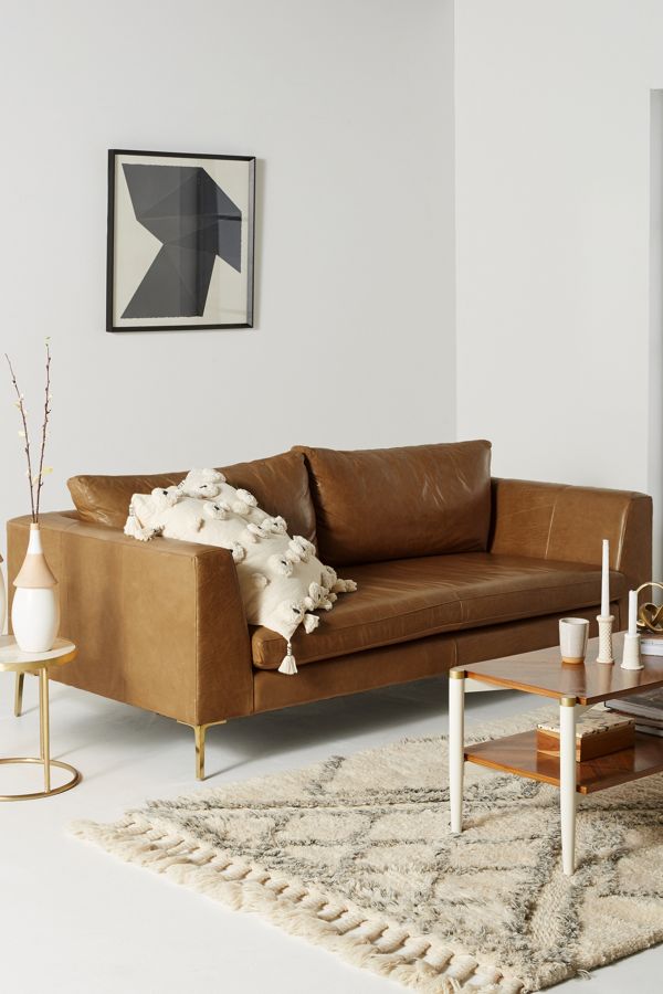 Edlyn Leather Sofa Anthropologie Uk
