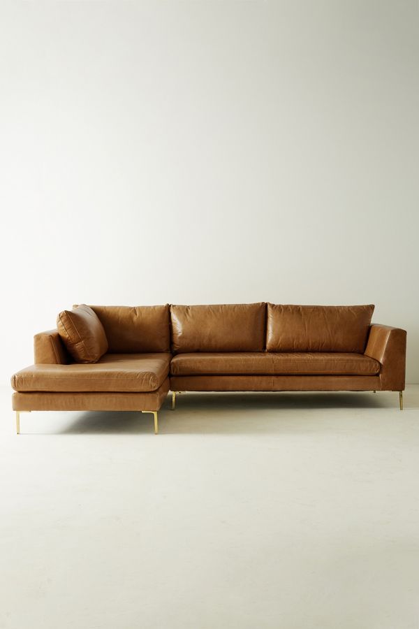 Edlyn Left Arm Corner Sofa Leather Anthropologie Uk