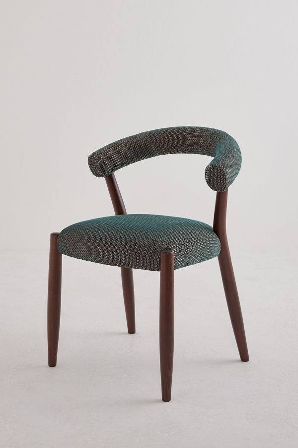 Slide View: 5: Elsa Orezza Weave-Upholstered FSC Beech Wood Dining Chair