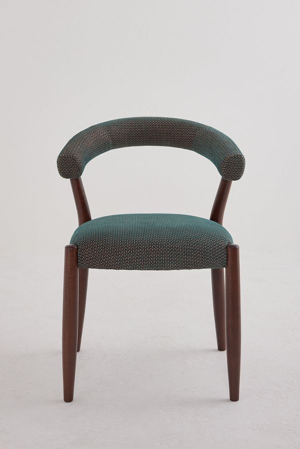 Slide View: 1: Elsa Orezza Weave-Upholstered FSC Beech Wood Dining Chair