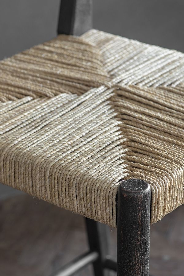 Slide View: 2: nkuku Lohanda Acacia & Munja Grass Counter Chair