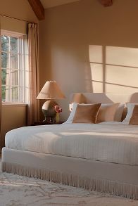 Slide View: 2: Sinclair Fringe Performance Linen Bed