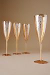 Thumbnail View 1: Zaza Lustered Flute Glasses, Set of 4