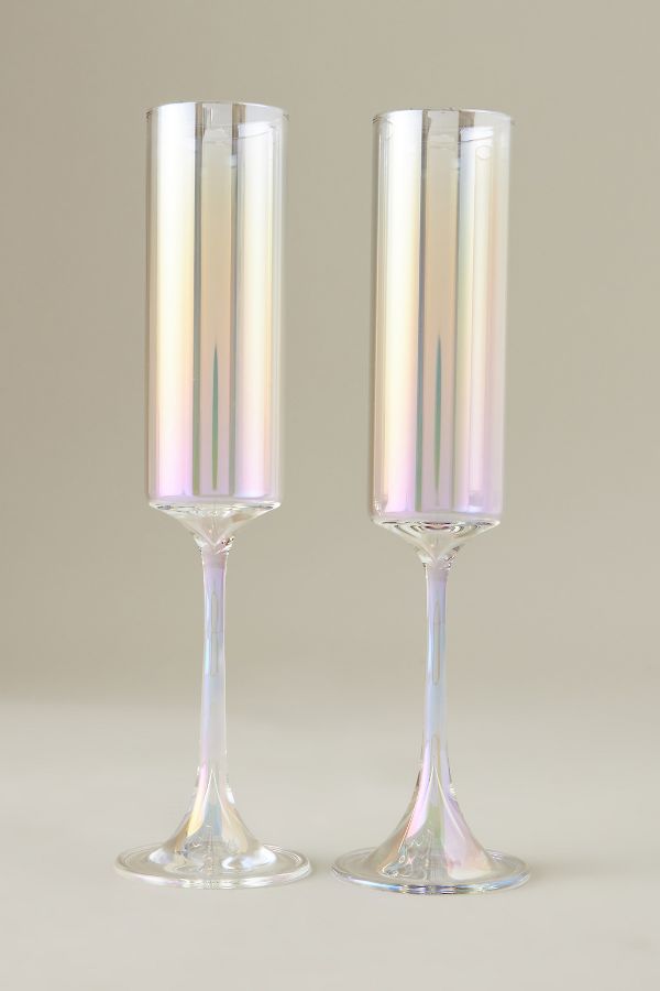 Slide View: 1: Morgan Flutes, Set of 2