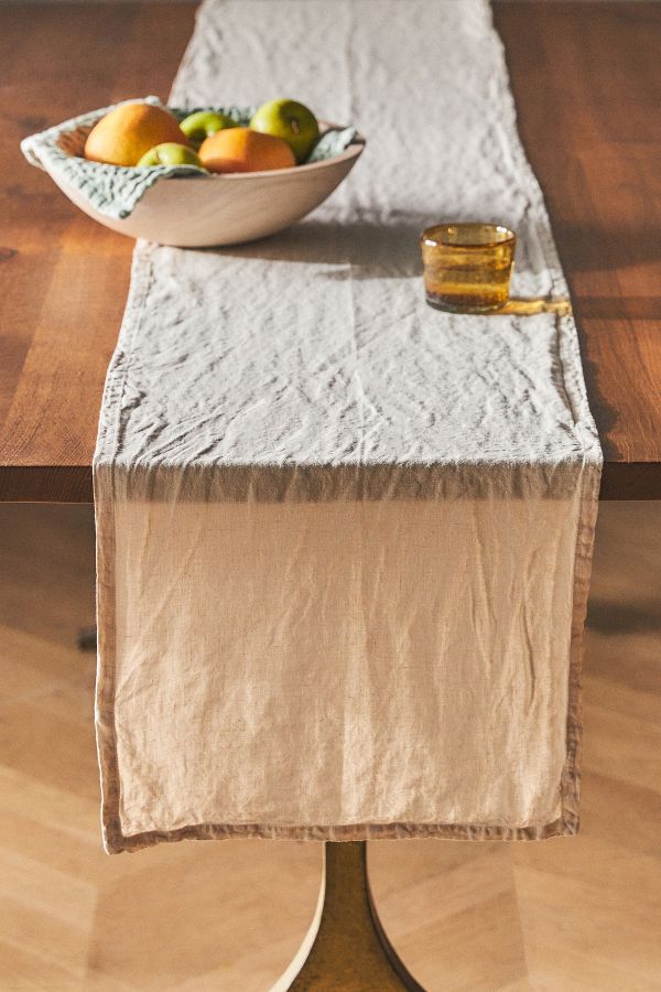 Slide View: 1: Edison Linen Table Runner