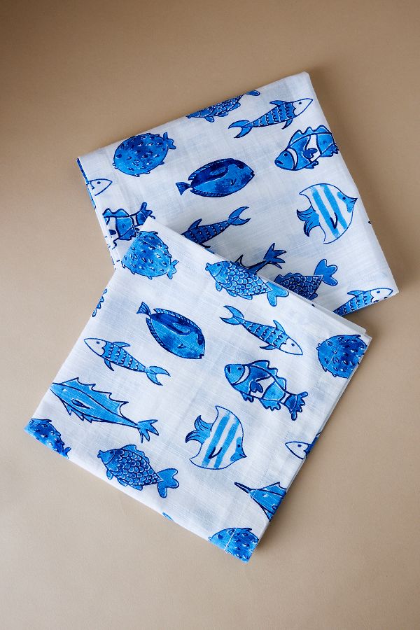 Vista de diapositivas: 1: Anna + Nina More Fish in the Sea Napkin, Set of 2