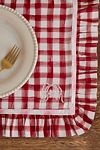 Thumbnail View 2: Damson Madder Gingham Ruffle Placemats, Set of 2