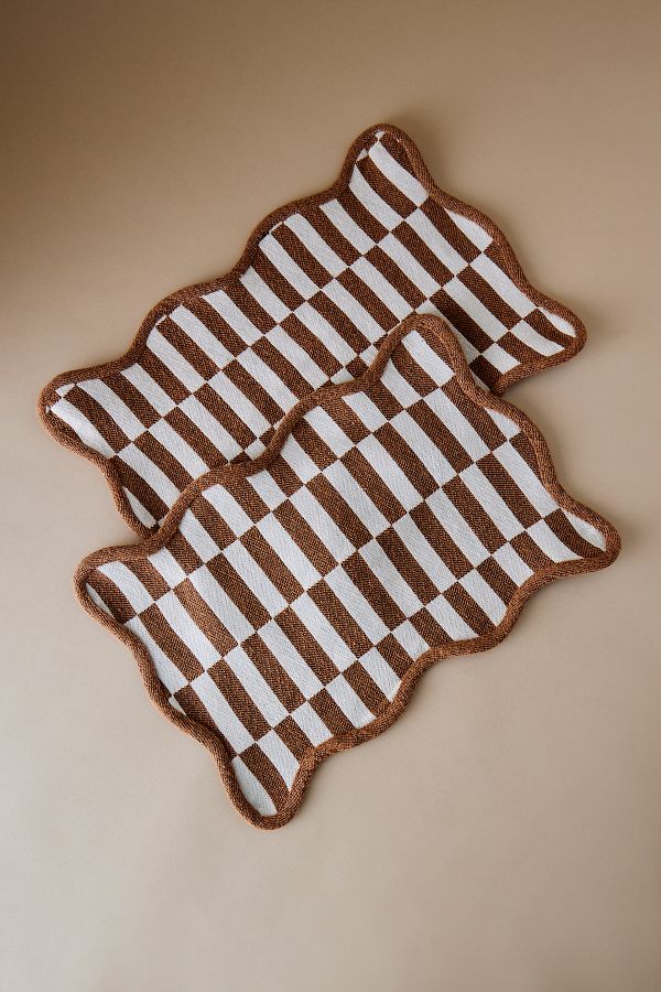 Slide View: 1: TBCo Checkerboard Cotton Placemats, Set of 2