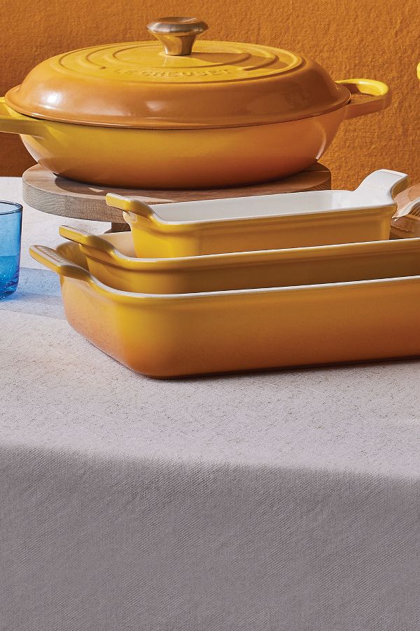 Slide View: 2: Le Creuset Large Stoneware Heritage Rectangular Dish, 32cm