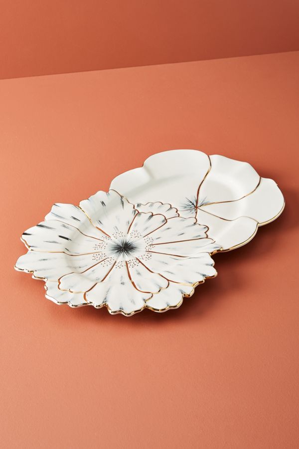 Papetal Floral Serving Platter Anthropologie UK