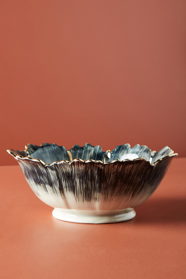 Papetal Floral Serving Bowl Anthropologie