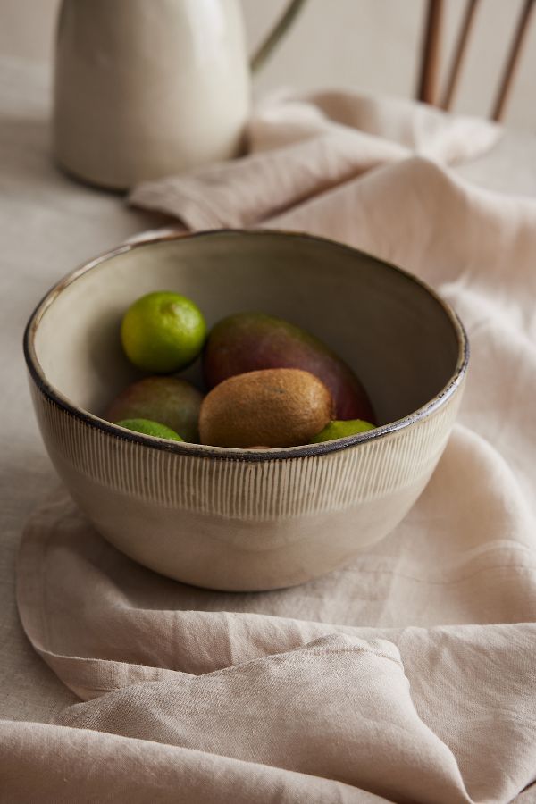 Vista diapositiva: 1: nkuku Malia Stoneware Serving Bowl