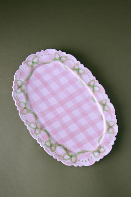 Damson Madder Frilly Hand-Painted Platter