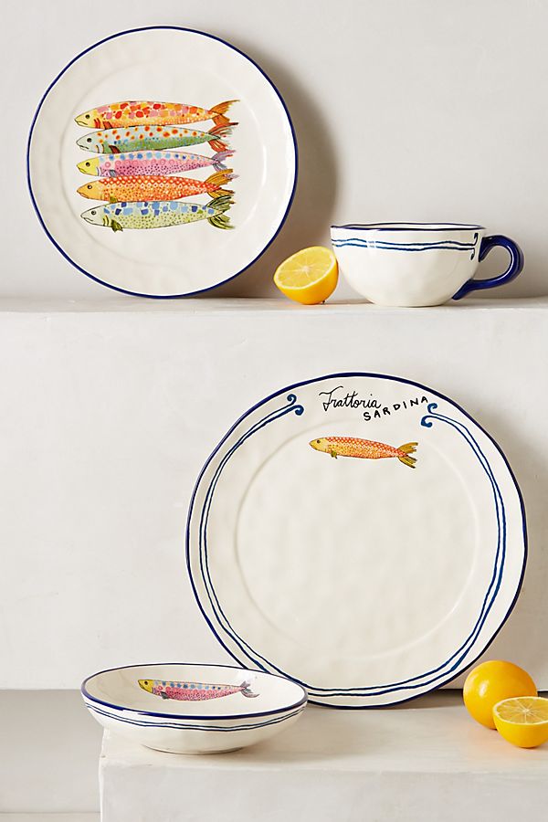 Slide View: 1: Sardina Dinner Plates, Set of 4