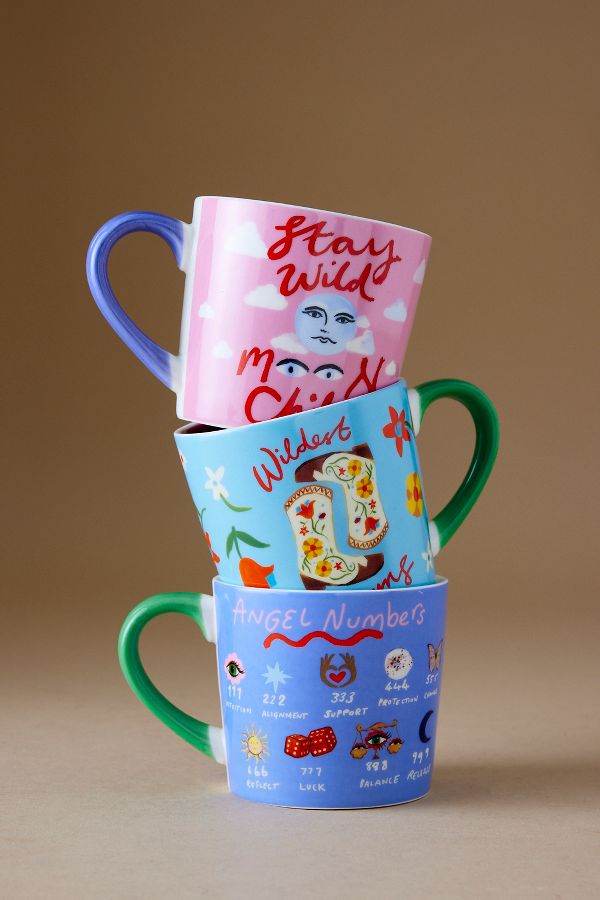 Slide View: 3: Eleanor Bowmer Stay Wild Moon Child China Mug