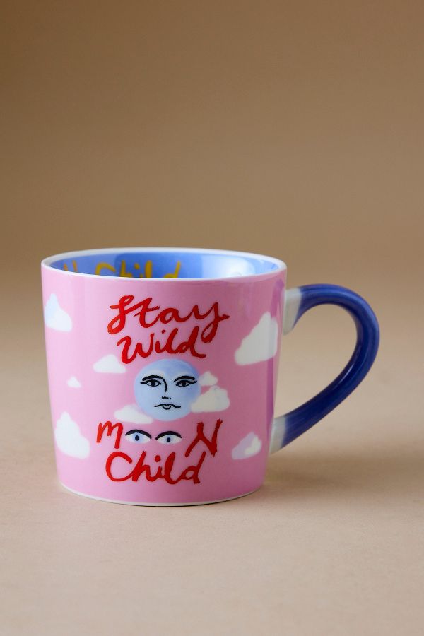 Slide View: 1: Eleanor Bowmer Stay Wild Moon Child China Mug