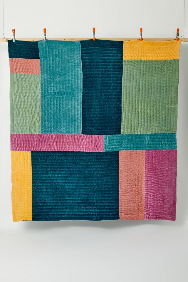 Velvet Multi Quilt Anthropologie UK