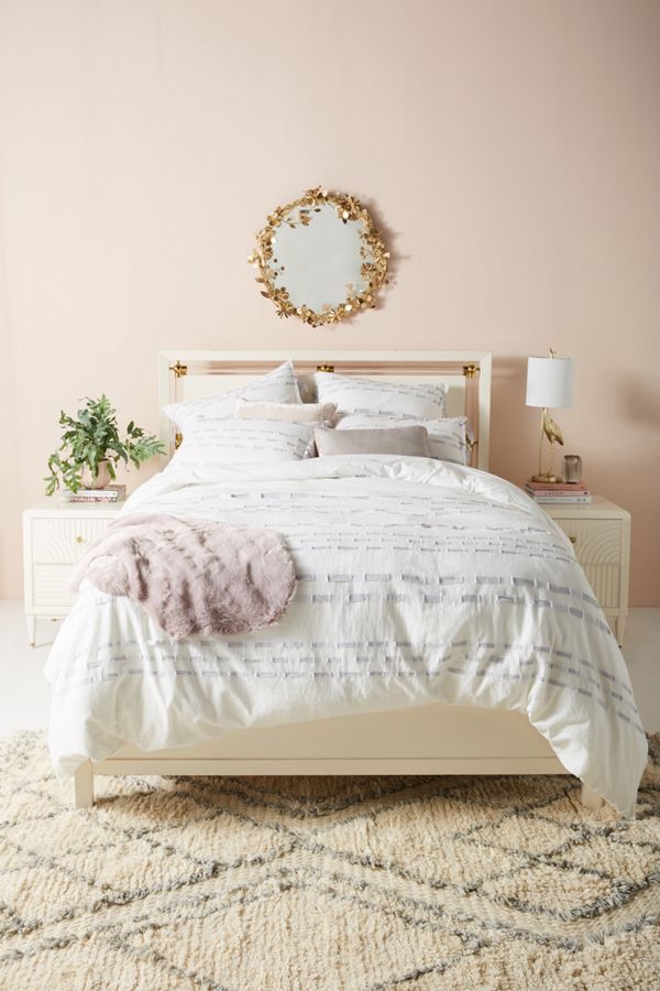 Ribbon Embellished Duvet Cover Anthropologie